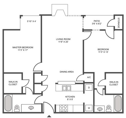 2B Renovation 2 21-2127 floor plan